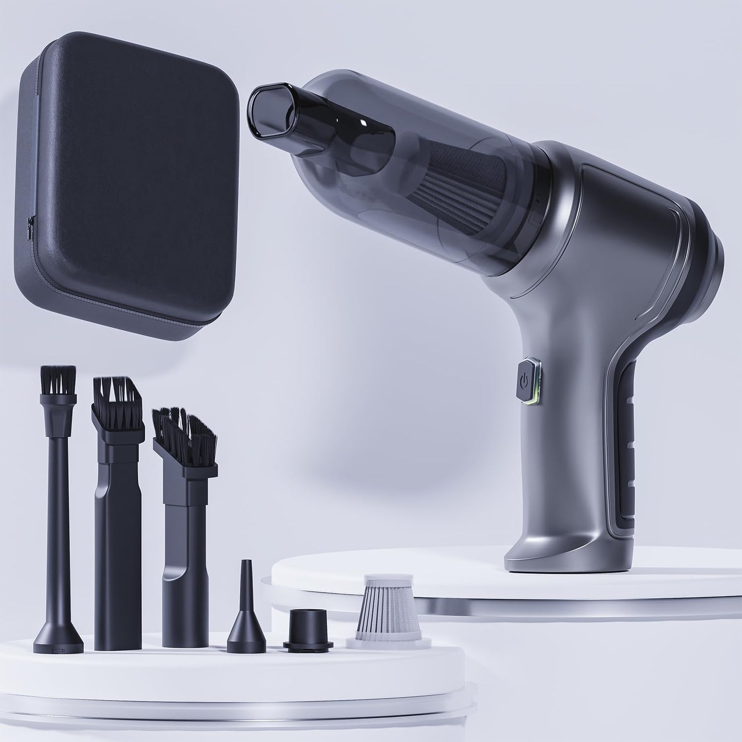 Velitcur Handstaubsauger Auto Handheld Kabelloser, 3 in 1 Druckluft 19KPA High Power
