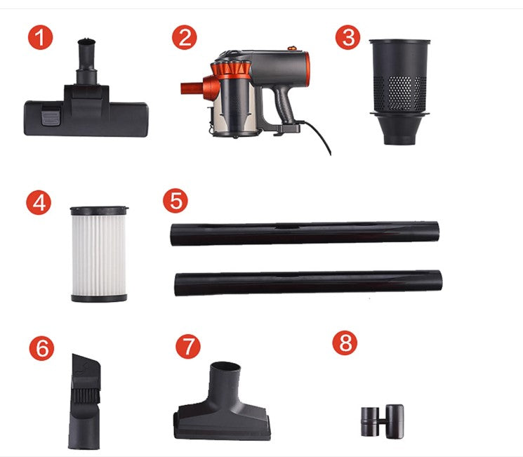 Vecoor Handstaubsauger Staubsauger 18KPA Starke Saugleistung, Nass- und Trocken-Dual-Use 600W Hochleistungs-Vakuummaschine GHA585, Schwarz