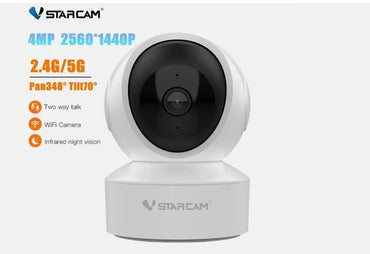 VSTARCAM Kamera Innen, Sicherheitskamera, 4MP HD WiFi Babyphone,360° PTZ Haustier mit Nachtsicht,2-Wege Audio