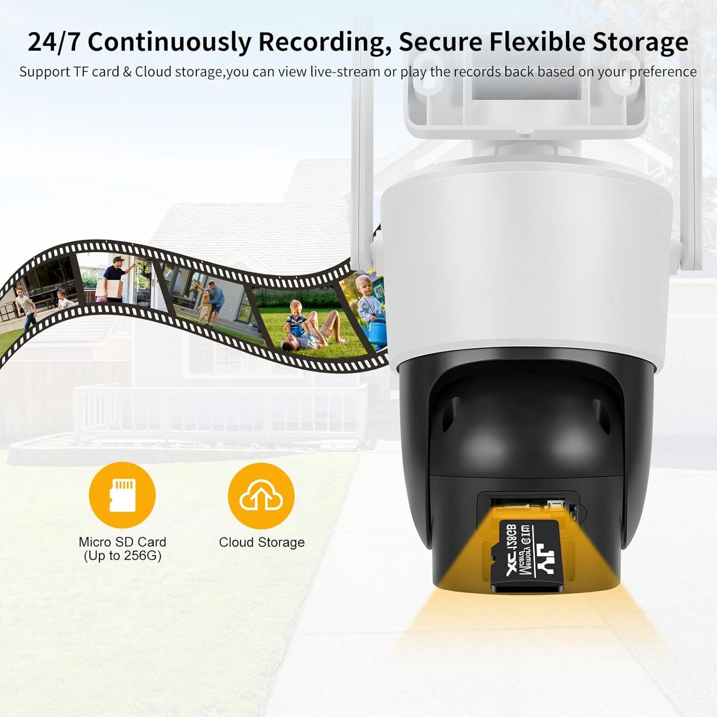 VSTARCAM Dual Lens WiFi Outdoor Kamera, 2MP Drahtlose Bewegungs Sirene Nachtsicht 360°