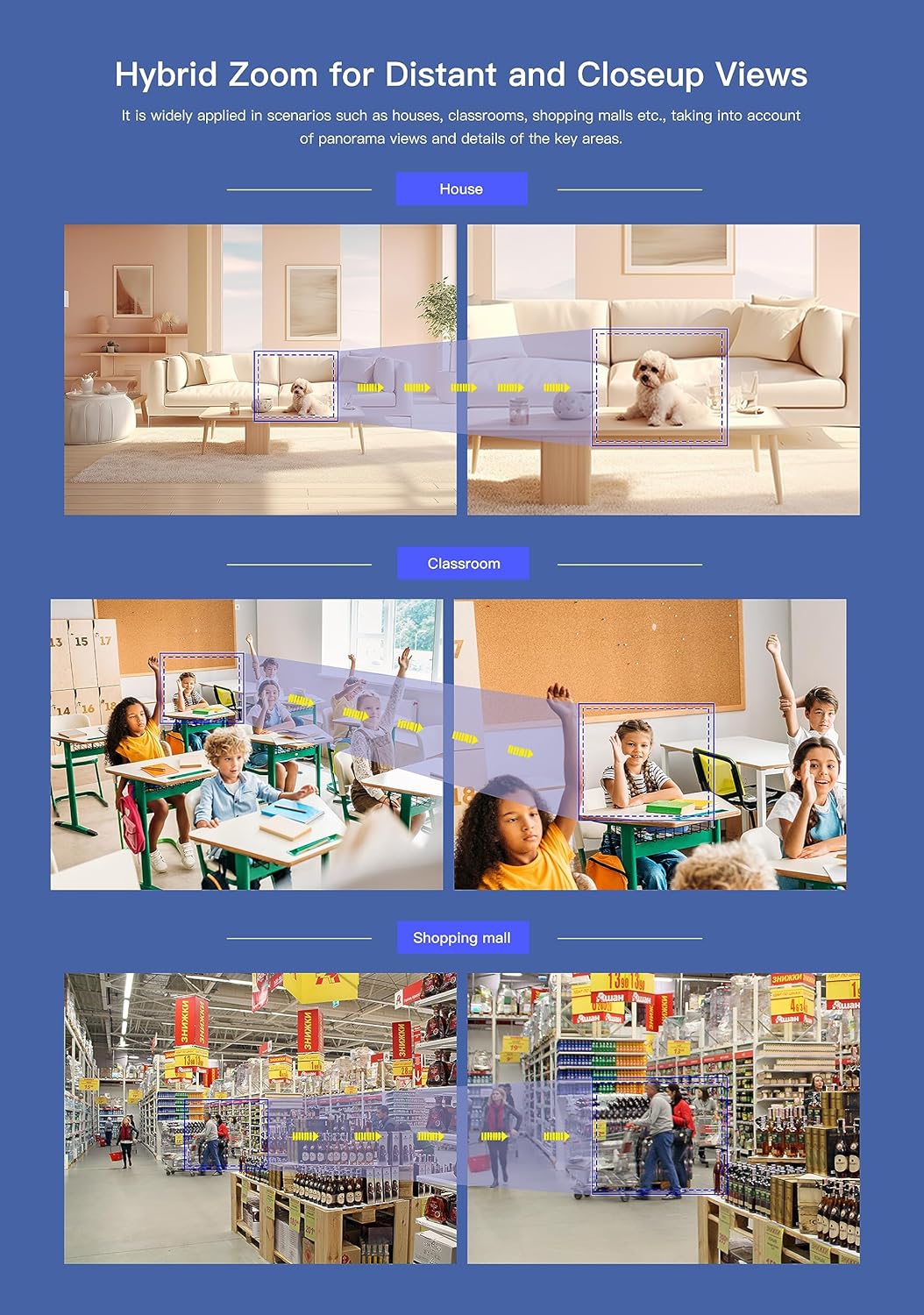 VSTARCAM CS49D Dual-Lens Viewing Full HD 3MP 1080p 360 ° PTZ Auto Tracking Nachtsicht