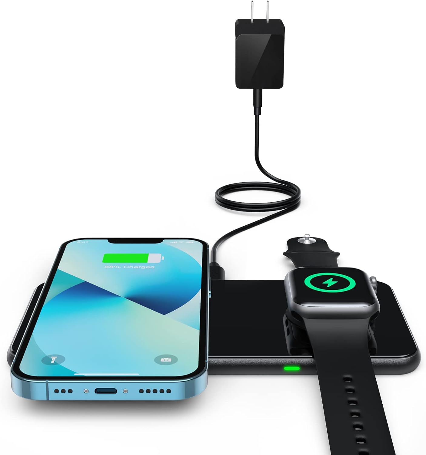WavePad T4 2-in-1 kabelloses Ladegerät, 15 W Dual Wireless Charging Pad