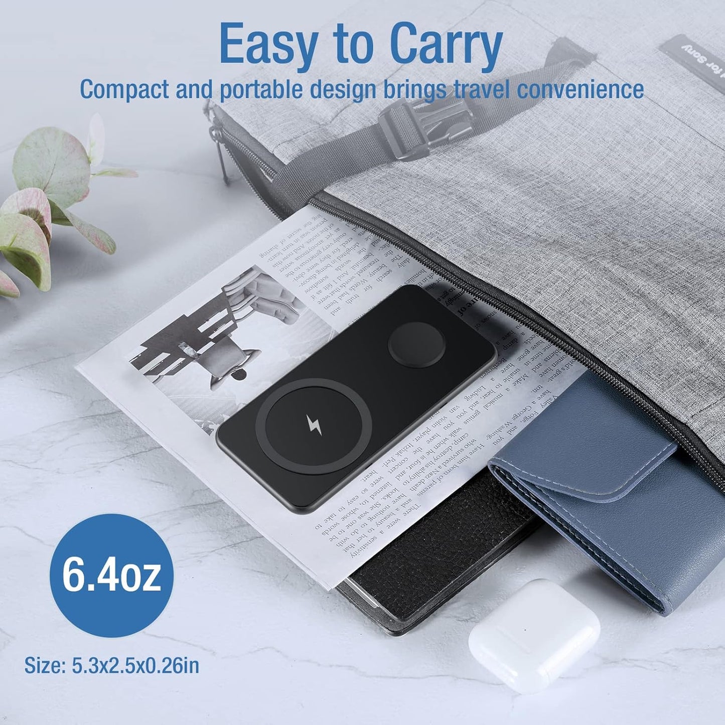WavePad T4 2-in-1 kabelloses Ladegerät, 15 W Dual Wireless Charging Pad