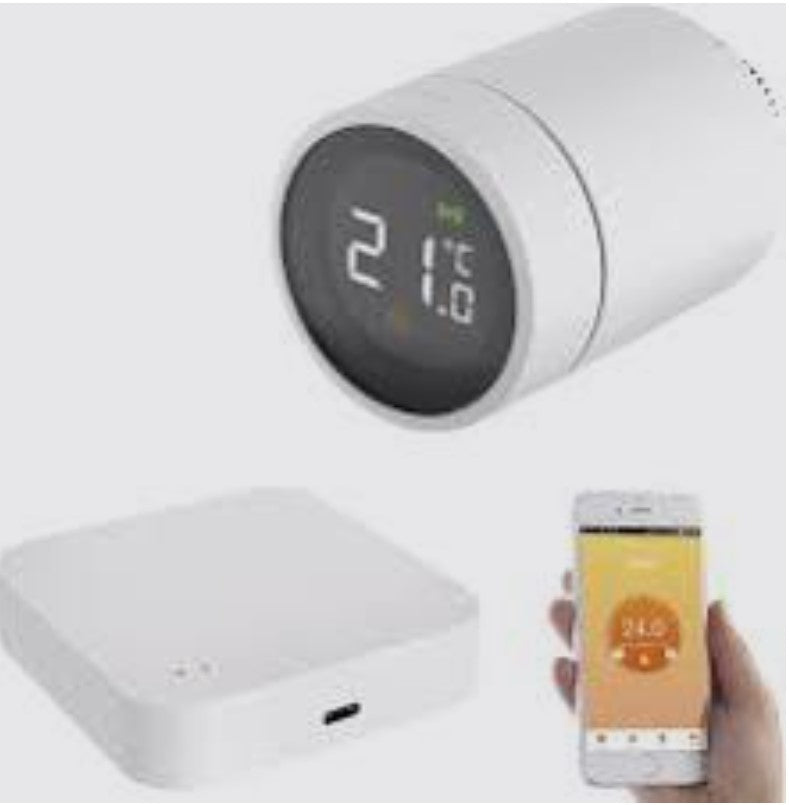 WILAWELS Smarte Heizkörperthermostat, APP und Sprachsteuerung intelligenter Heizkörperregler weiß