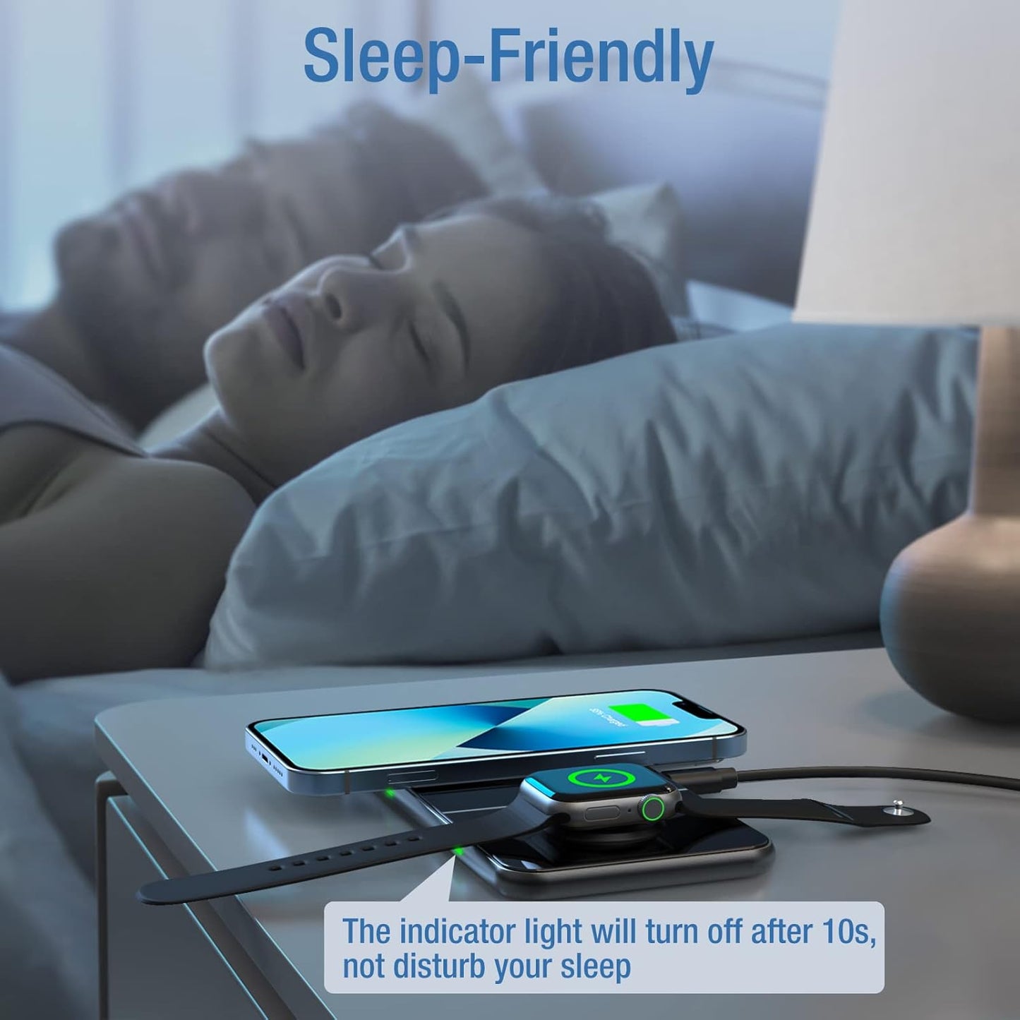 WavePad T4 2-in-1 kabelloses Ladegerät, 15 W Dual Wireless Charging Pad