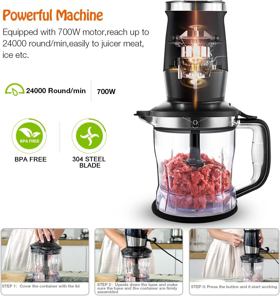 WAWORIO Mixer Smoothie Maker, 700 Watt Standmixer Multifunktion BPA frei