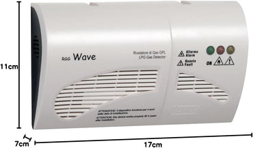 VEMER VN785200 RGG Wave Gasmelder für Flüssiggas, Wandmontage, 230 V Stromversorgung, weiß