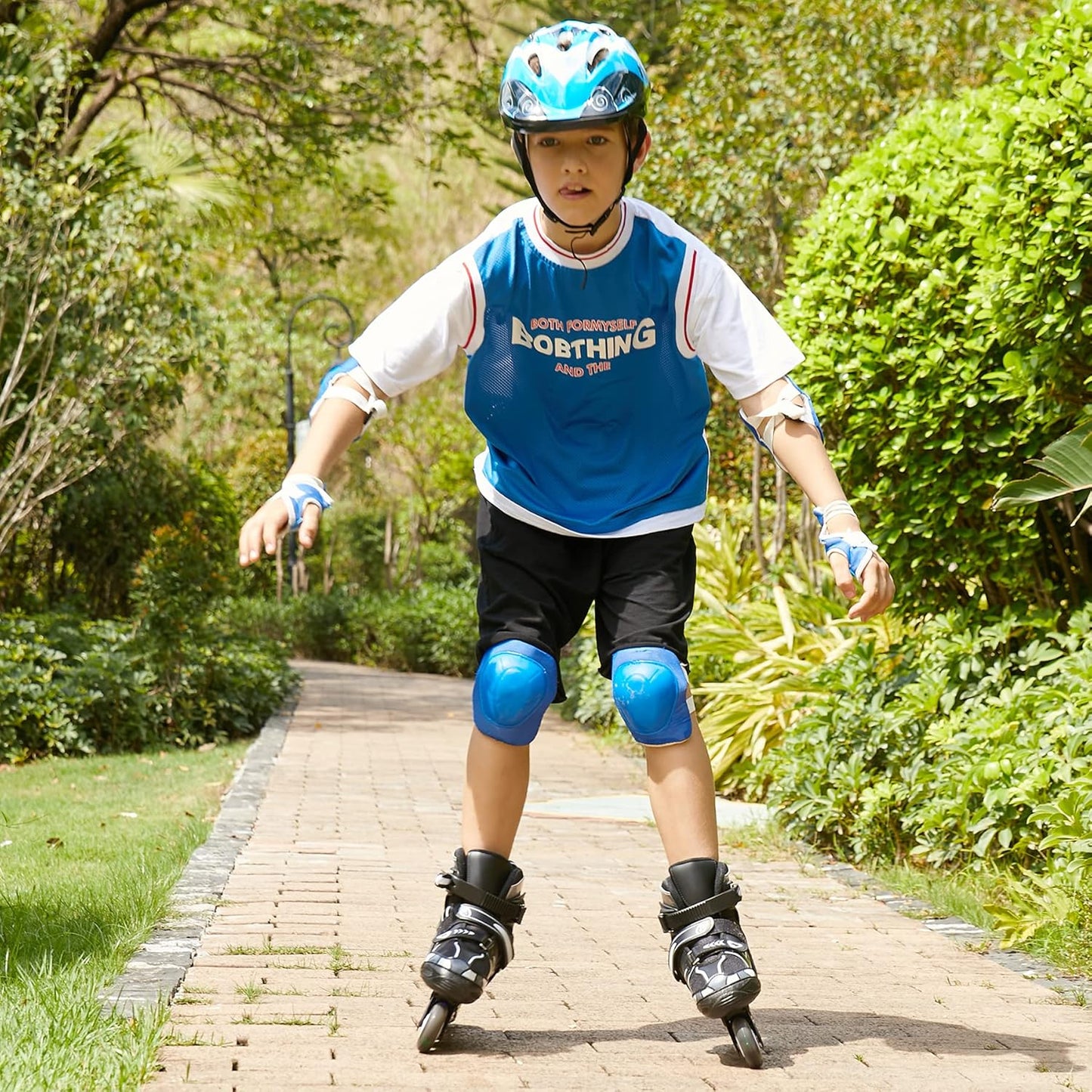 Weskate Xmbt-1003 Kinder Rollschuhe Inline-Skates für Herren M(35-38) schwarz