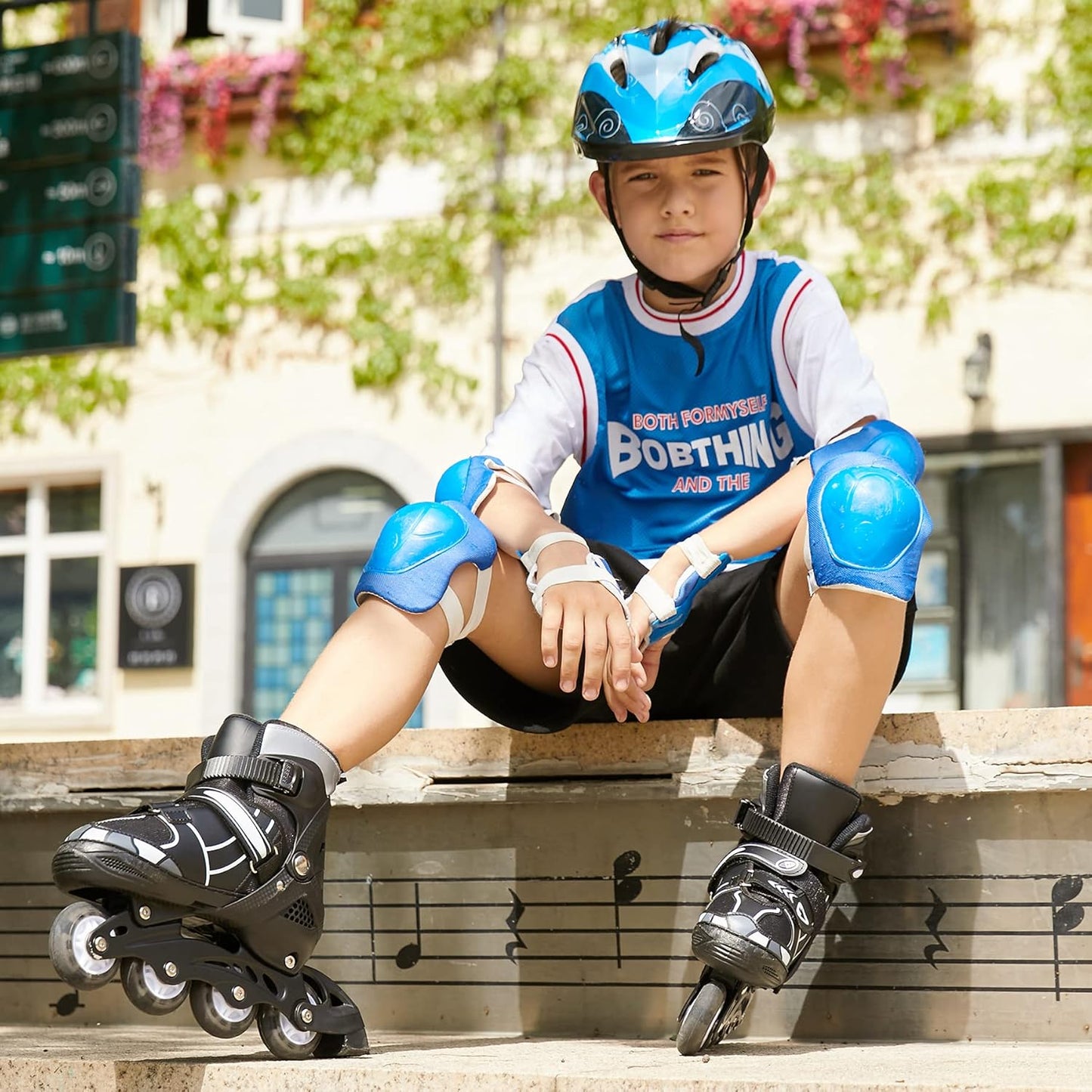 Weskate Xmbt-1003 Kinder Rollschuhe Inline-Skates für Herren M(35-38) schwarz