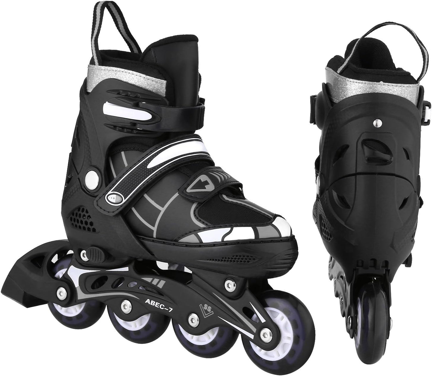 Weskate Xmbt-1003 Kinder Rollschuhe Inline-Skates für Herren M(35-38) schwarz