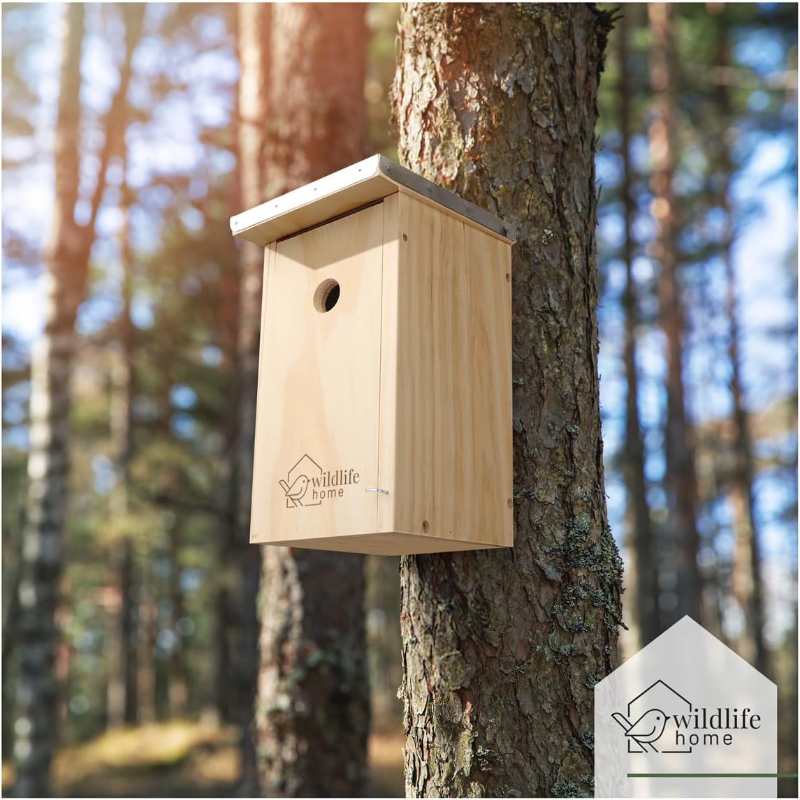 WILDLIFE HOME Nistkasten Meisen mit Metalldach aus verschraubtem Massiv-Holz