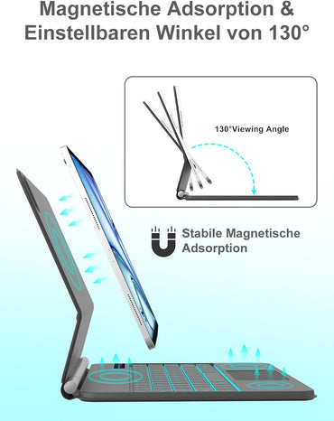 WINCHKING Magic Keyboard iPad Air 13 2024 - Hülle mit Tastatur für iPad Pro 12,9 Zoll 6./5./4./3 Gen
