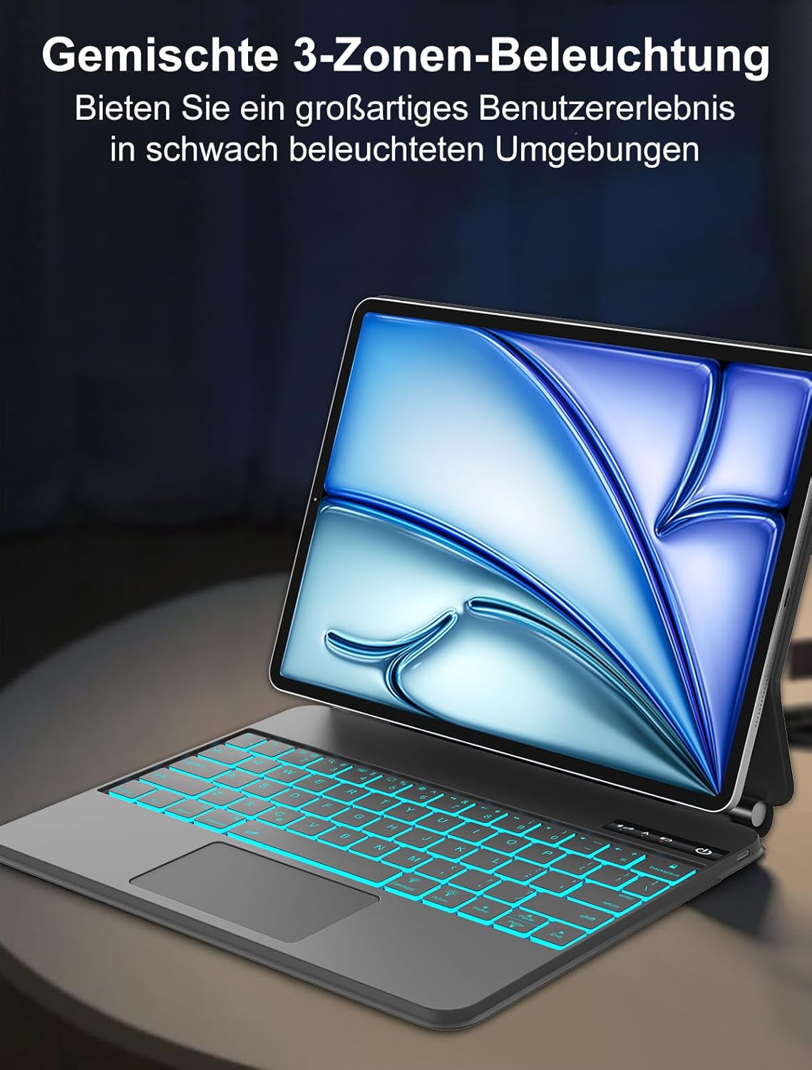 WINCHKING Magic Keyboard iPad Air 13 2024 - Hülle mit Tastatur für iPad Pro 12,9 Zoll 6./5./4./3 Gen