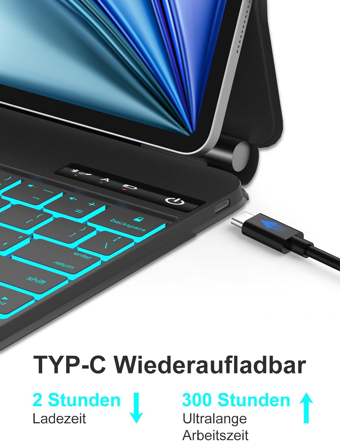WINCHKING Magic Keyboard iPad Air 13 2024 - Hülle mit Tastatur für iPad Pro 12,9 Zoll 6./5./4./3 Gen
