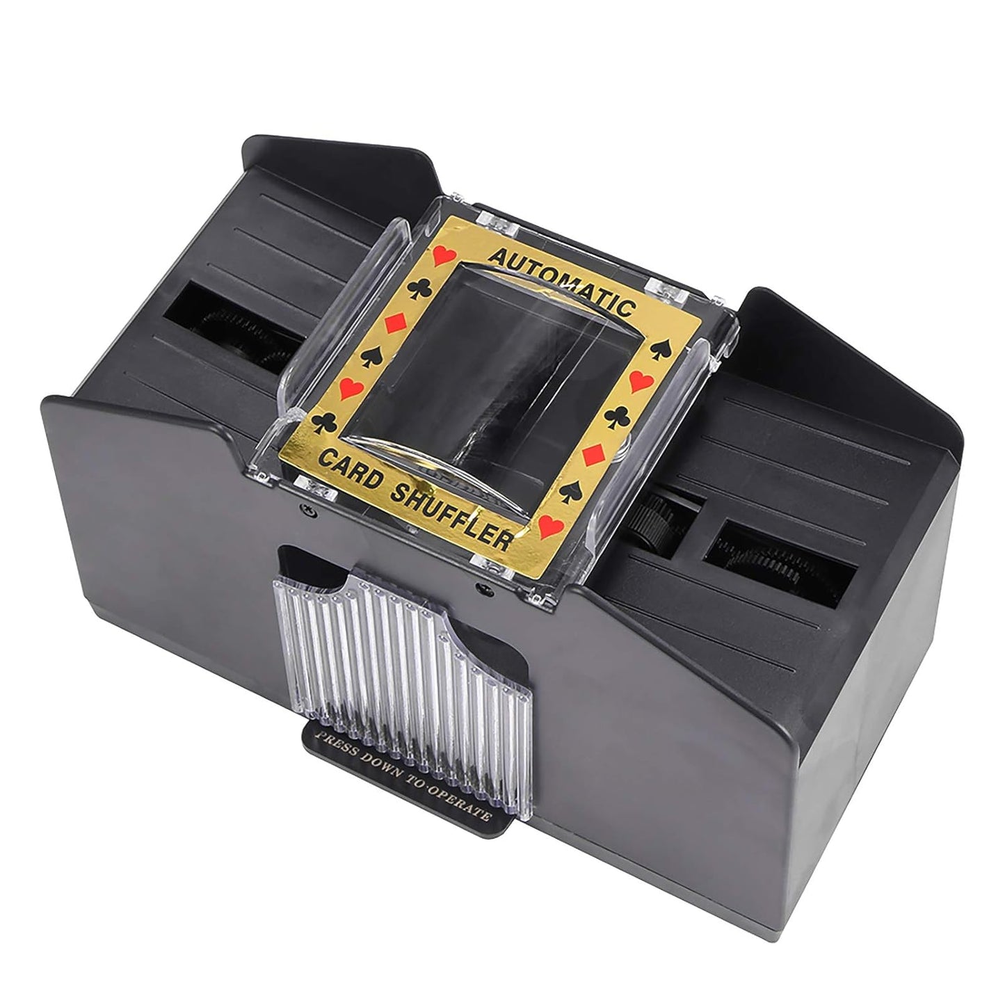 Wowlela Card Shuffler, Automatische Kartenmischmaschine 4 Deck für Poker, Rommé, UNO, Texas Holdem und Blackjack