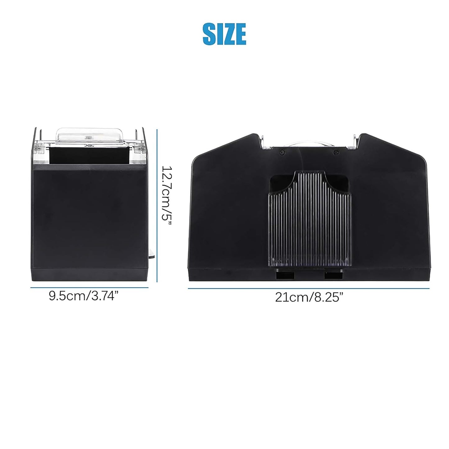 Wowlela Card Shuffler, Automatische Kartenmischmaschine 4 Deck für Poker, Rommé, UNO, Texas Holdem und Blackjack