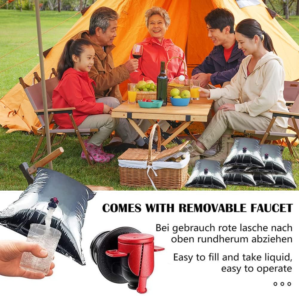 Faltbarer Wasserbehälter, Wassersack, 10 X 30L set, Wasserbeutel mit hahn