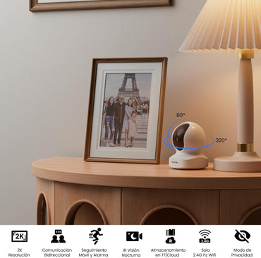 Wansview Q5 2K Überwachungskamera WLAN 2.4Ghz WiFi mit 2-Wege-Audio, Nachtsicht (2 in pack)