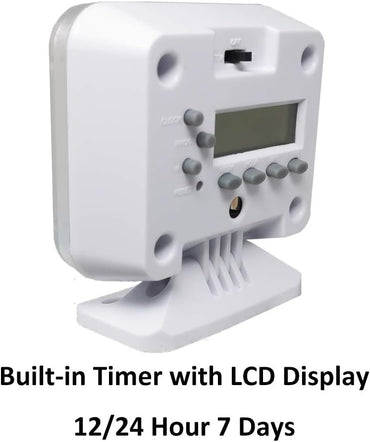 4VWIN Home-Security LED TV-Simulator mit Eingebaut Digitaler Timer und Nachtlicht