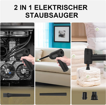 Woowind Elektrische Staubgebläse 50000RPM Druckluftspray PC Reinigung, USB , Air Duster, Schwarz