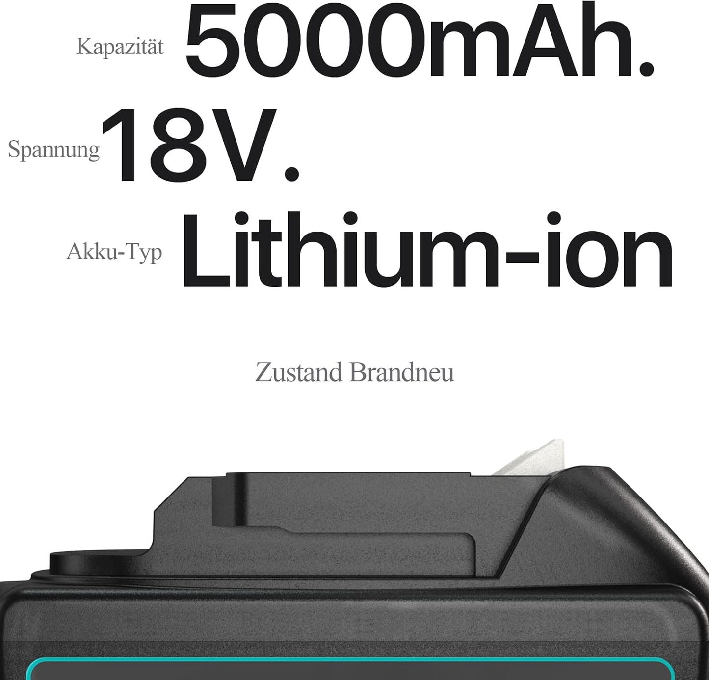 2X Waitley BL1850B 18V 5Ah Ersatzakku für Makita BL1830 BL1840 BL1850 BL1815 194205-3 LXT-400