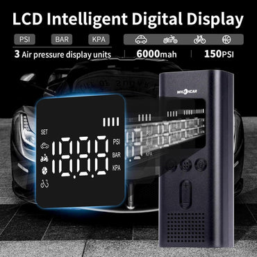 Elektrische Luftpumpe 6000mAh Wiederaufladbarer Autoreifen Pumpe 150PSI