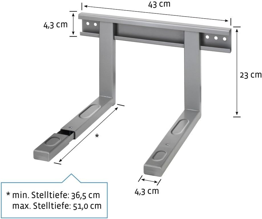 XAVAX Mikrowellenhalterung, Silber