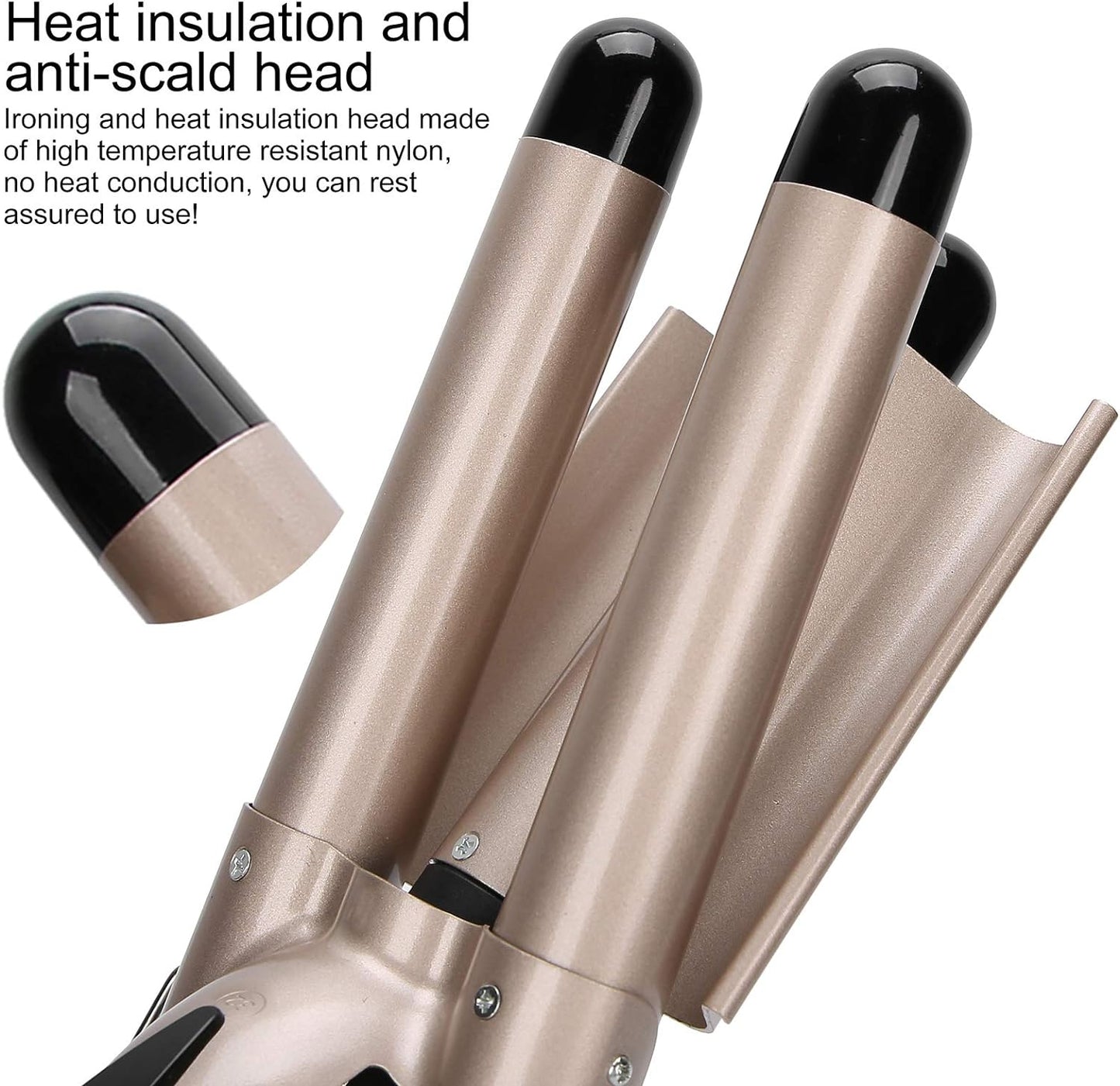 3 Barrel 80-210 ℃ Elektrische Haarcrimper Hair Waver Big Wave Lockenstab für einzigartiges Haarstyling
