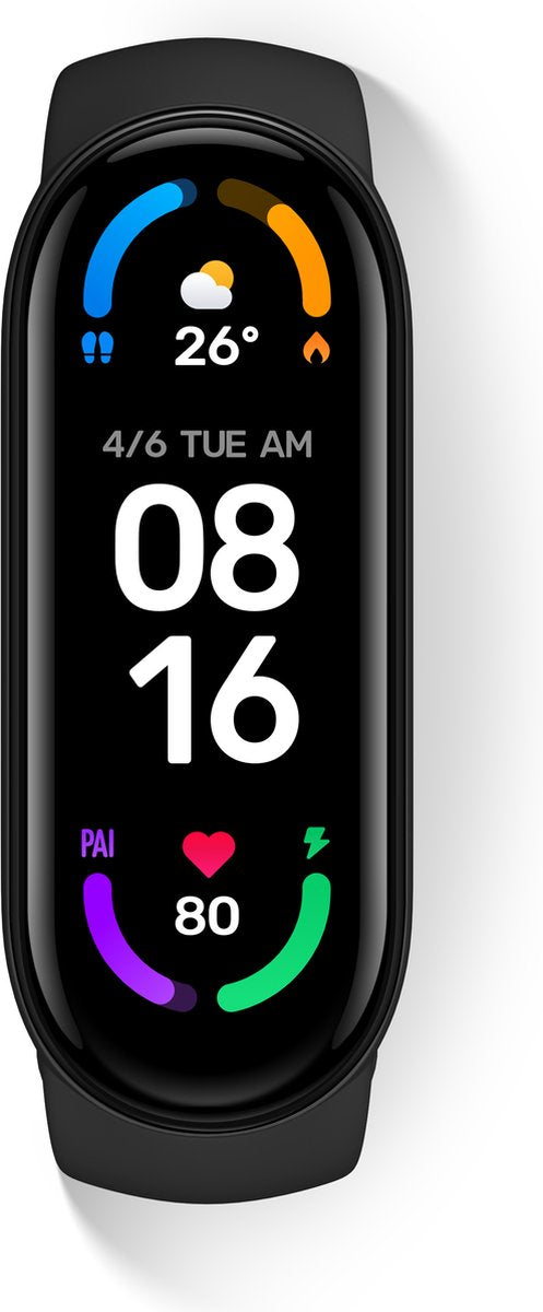 Xiaomi Mi Band 6 Aktivitätstracker - Sauerstoff / Stressmessgerät Schwarz