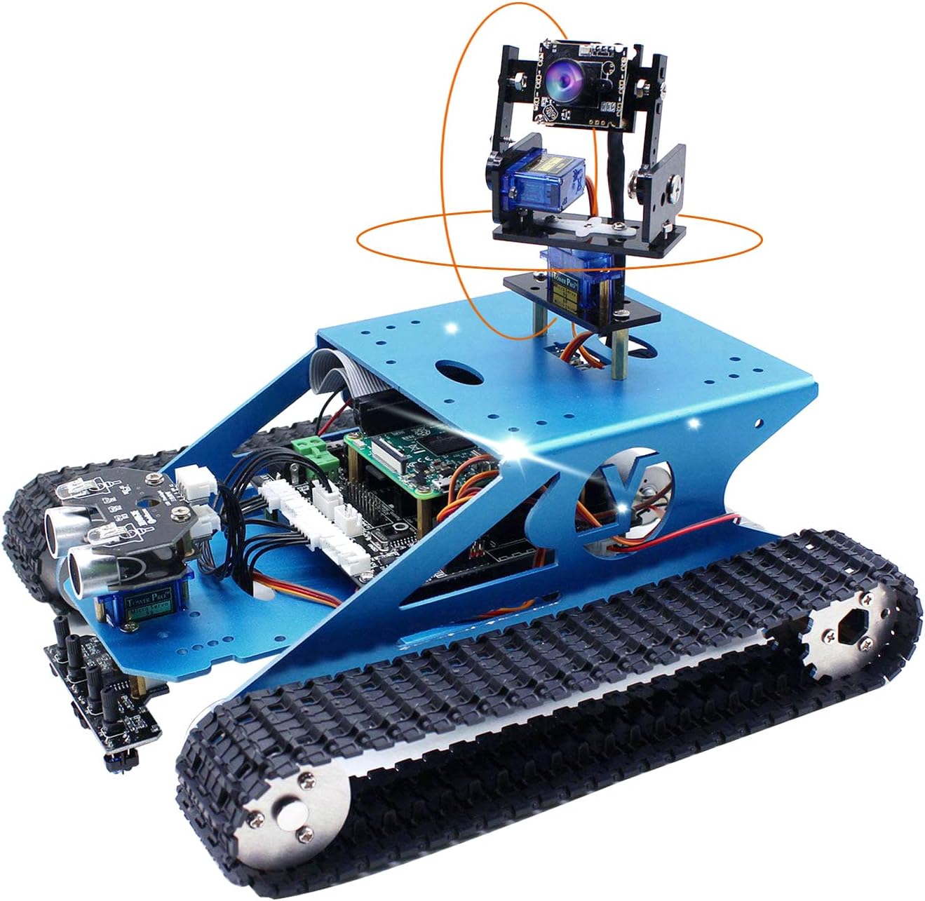 Yahboom Raspberry Pi Robotic mit Kamera Programmierbares AI Tank Robot Kit