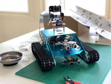 Yahboom Raspberry Pi Robotic mit Kamera Programmierbares AI Tank Robot Kit