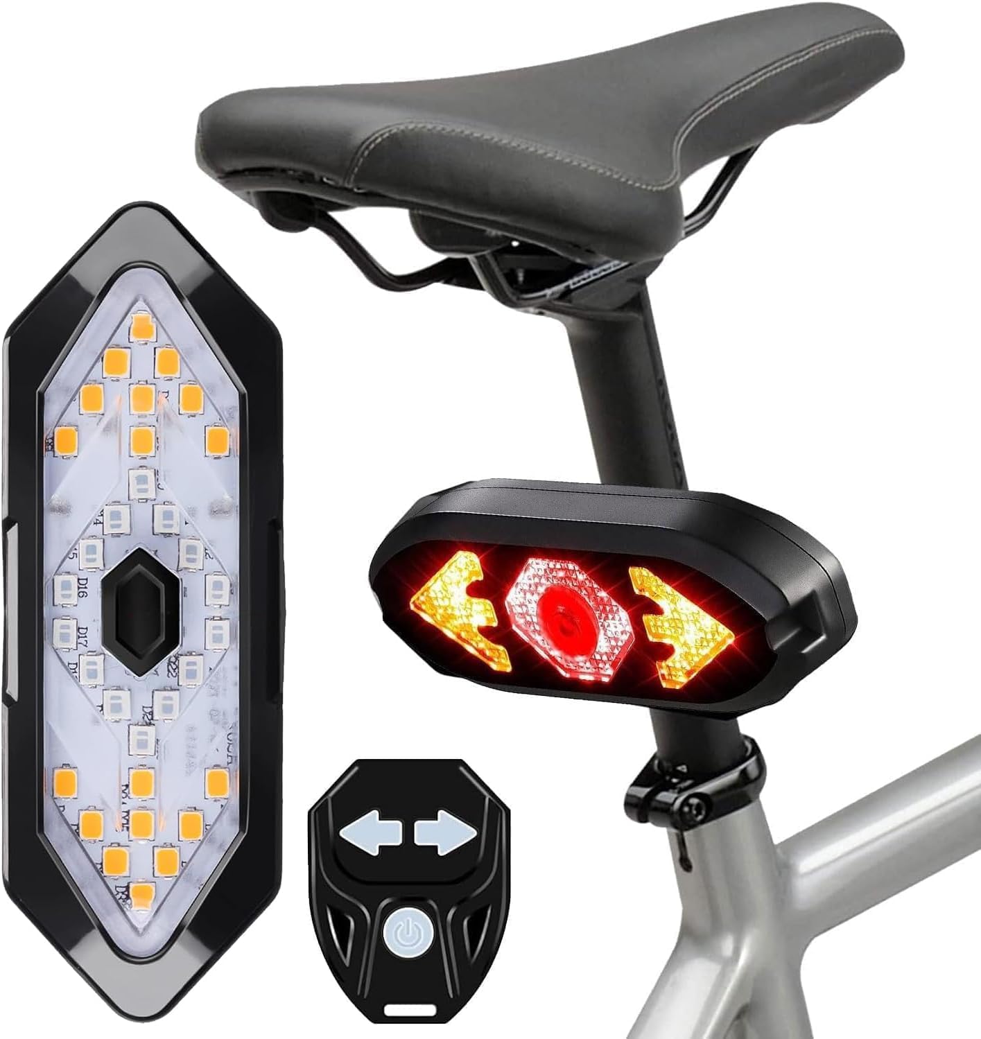 Yeahboom Fahrradblinker, E-Scooter Blinker,Rücklicht E Scooter,5 Modi, USB