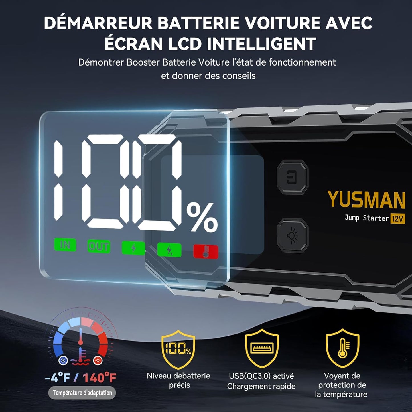YUSMAN Starthilfe Powerbank F02 6000A 12V