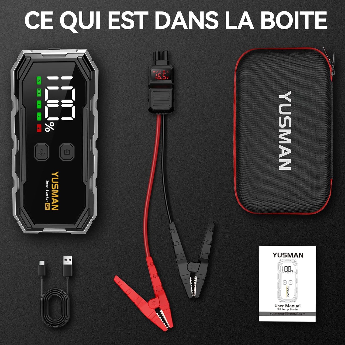 YUSMAN Starthilfe Powerbank F02 6000A 12V
