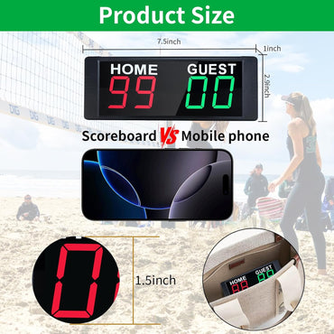 YZ Tragbare digitale Anzeigetafel scoreboard mit Fernbedienung,für Spiele, Cornhole..