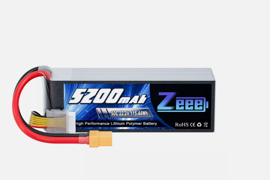 Zeee 6S 22,2V Lipo Batterie 5200mAh XT90 50C für RC Hubschrauber Flugzeug LKW