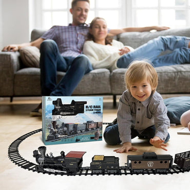 Elektrisches Zug-Set, Dampfzug-Spielzeug mit Fernbedienung
