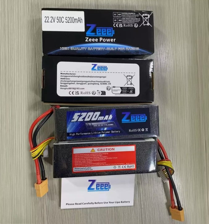 Zeee 6S 22,2V Lipo Batterie 5200mAh XT90 50C für RC Hubschrauber Flugzeug LKW