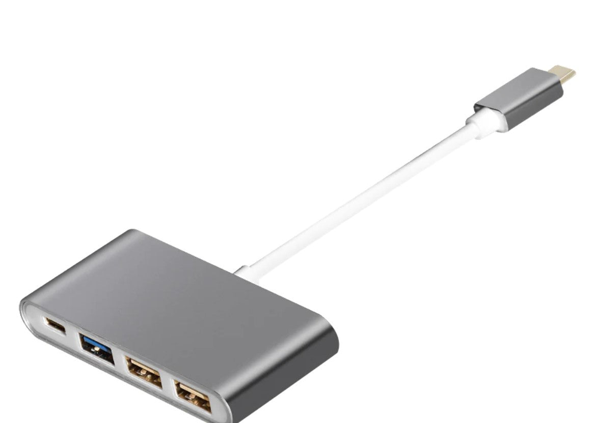 ZenXstore USB C Hub 4 in 1 - USB-Splitter - USB C Dock - USB 3.0 - 4K UHD HDMI - Apple / Chromebook / HP / Asus / Lenovo - Ethernet