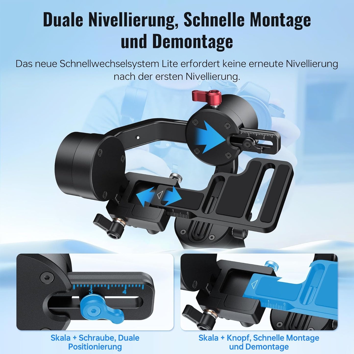 ZHIYUN Crane M2 Gimbal Stabilisator, 3-Achsen Kamera für Action Kamera