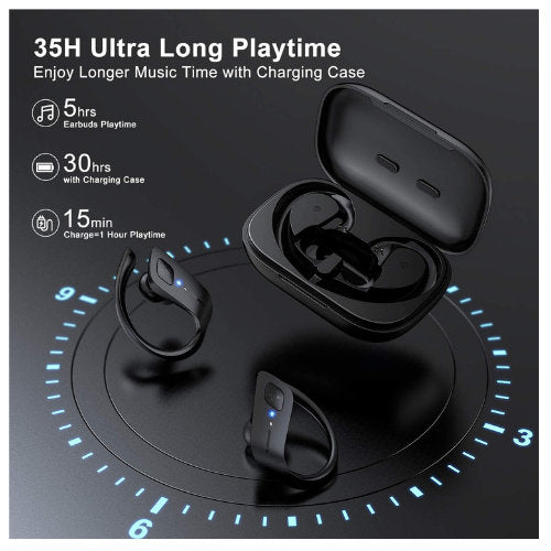 Axloie G2 Bluetooth Sport-Ohrhörer 35 Stunden Spielzeit Drahtlose Ear Kopfhörer
