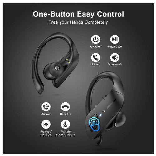 Axloie G2 Bluetooth Sport-Ohrhörer 35 Stunden Spielzeit Drahtlose Ear Kopfhörer