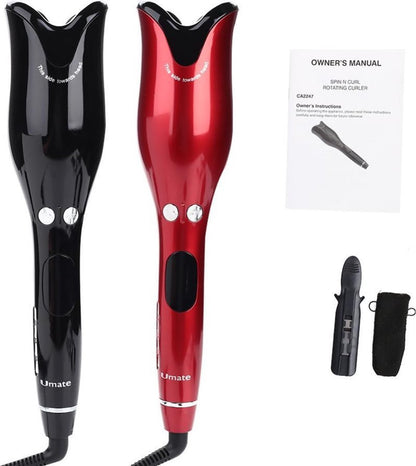 UMATE Air Spin N Curl stapster rotierender lockenwickler mit keramikplatte, tragbarer kabelloser zauberstab