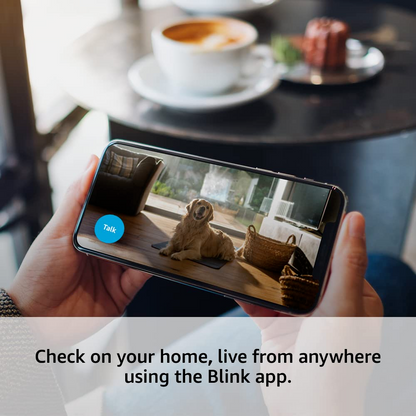 Blink Mini – Kompakte, smarte Plug-in-Sicherheitskamera für innen, 1080p-HD (Weiß)