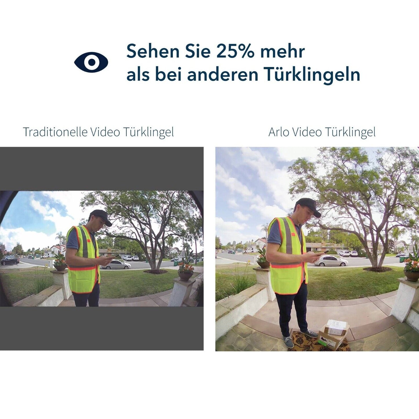 Arlo Video Doorbell HD Türklingel mit Kamera, Farbe:Weiß