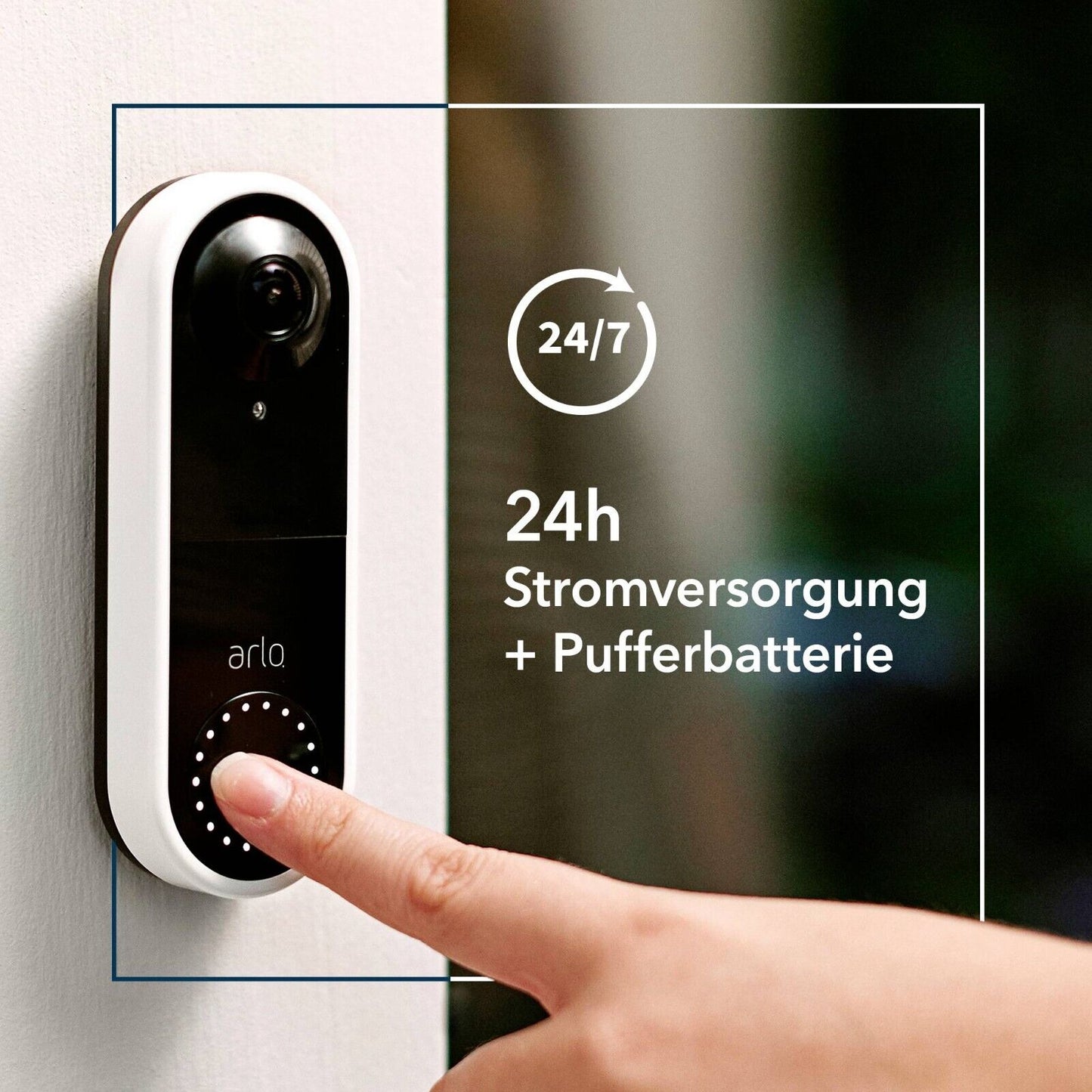 Arlo Video Doorbell HD Türklingel mit Kamera, Farbe:Weiß