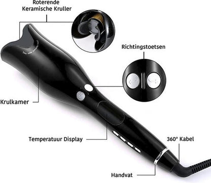 UMATE Air Spin N Curl stapster rotierender lockenwickler mit keramikplatte, tragbarer kabelloser zauberstab