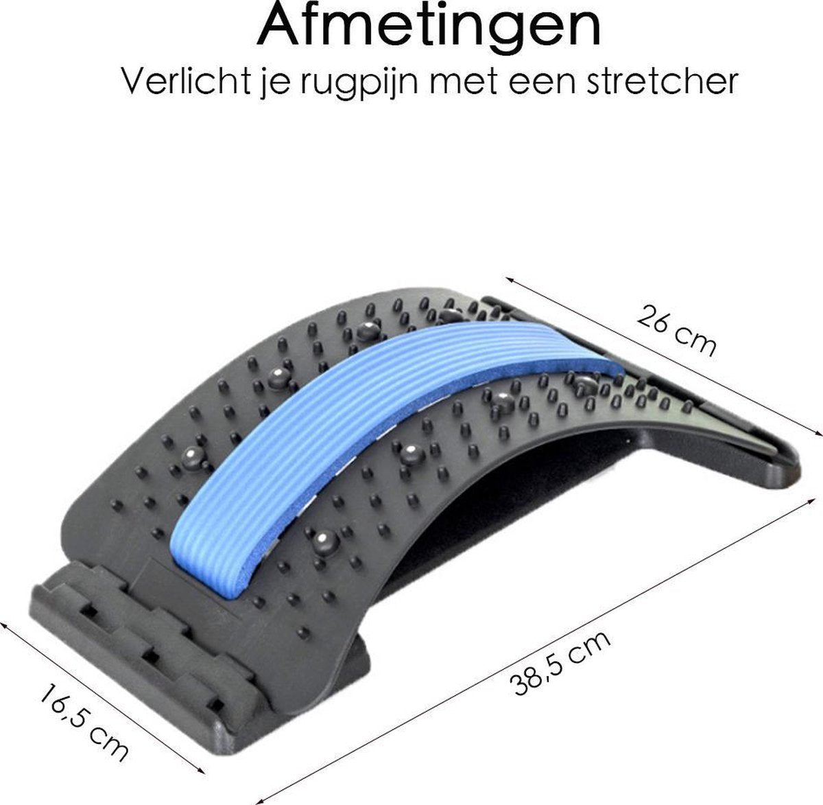 Backstretcher Für Rückenbeschwerden - Bequeme Back Stretcher mit weichen Massage Pads - Verstellbarer Rückendehner