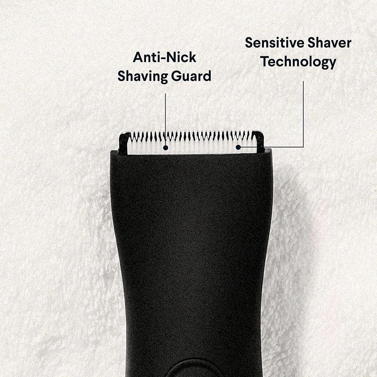 Meridian Körperhaartrimmer für Herren | Hoden Rasierer | Schamhaare, Achseln, Brust|wasserdicht | 90 Minuten Akkulaufzeit | Schwarz