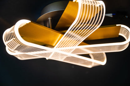 ETH Deckenleuchte Stripes LED | Gold/Transparent